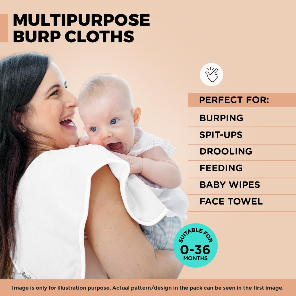 KiddyStar burp cloths used as emergency bibs during feedings