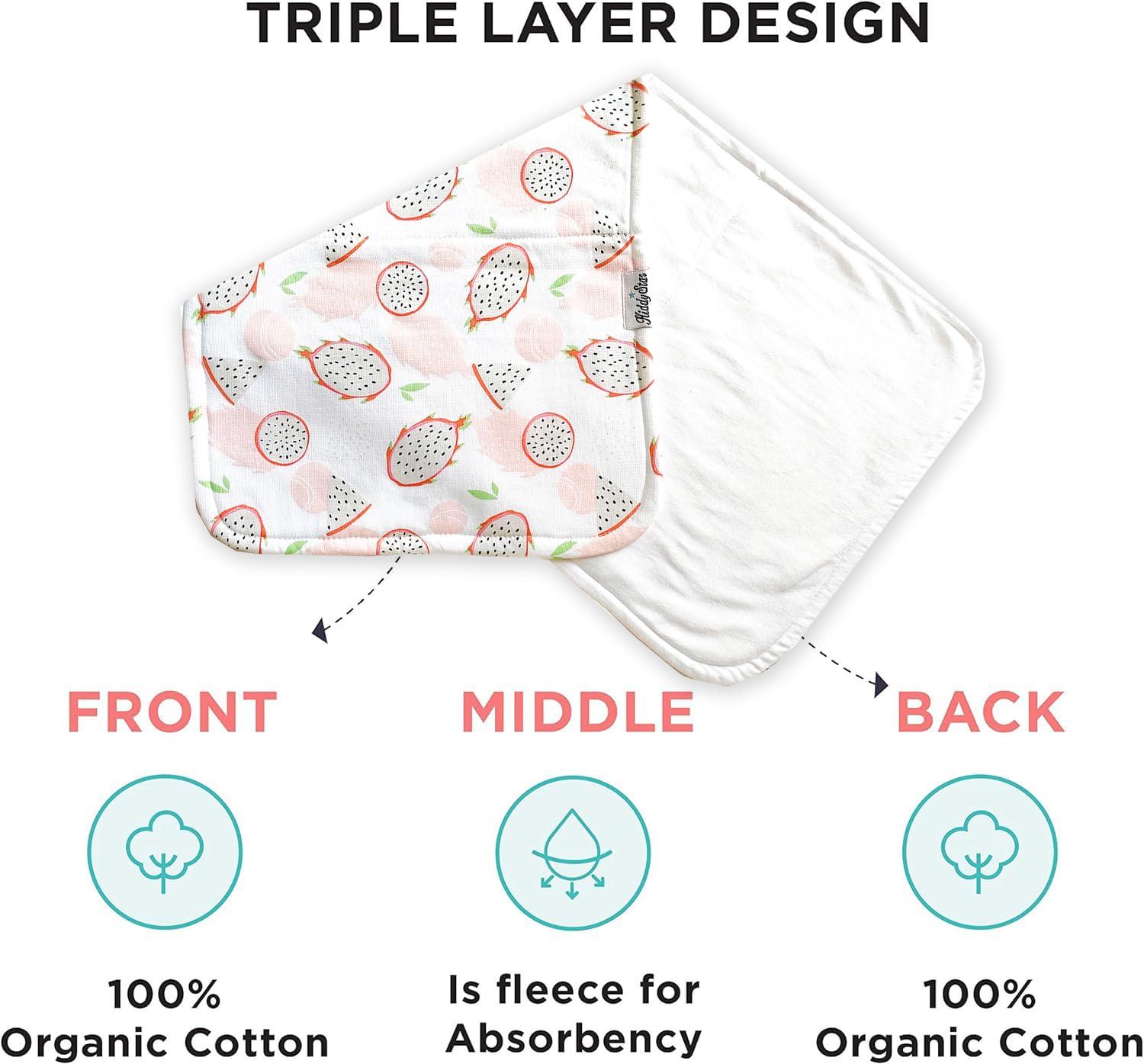 KiddyStar 3-layer absorbent core keeps moisture away from skin for comfort.