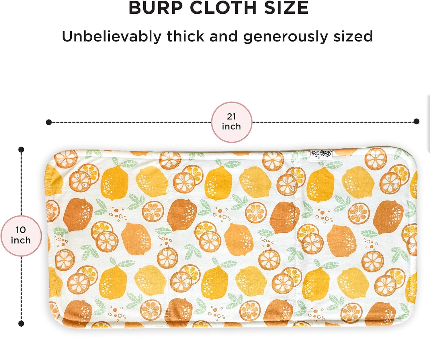 KiddyStar burp cloths double as bibs or changing pad liners for versatility.