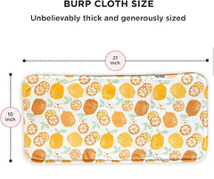 KiddyStar burp cloths double as bibs or changing pad liners for versatility.