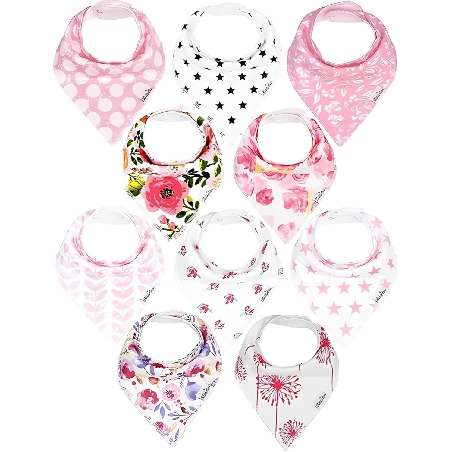 KiddyStar organic cotton bibs with soft front for gentle skin during feeding