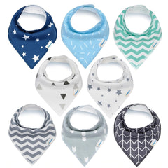 KiddyStar organic cotton bib front closeup showing soft fabric for sensitive skin