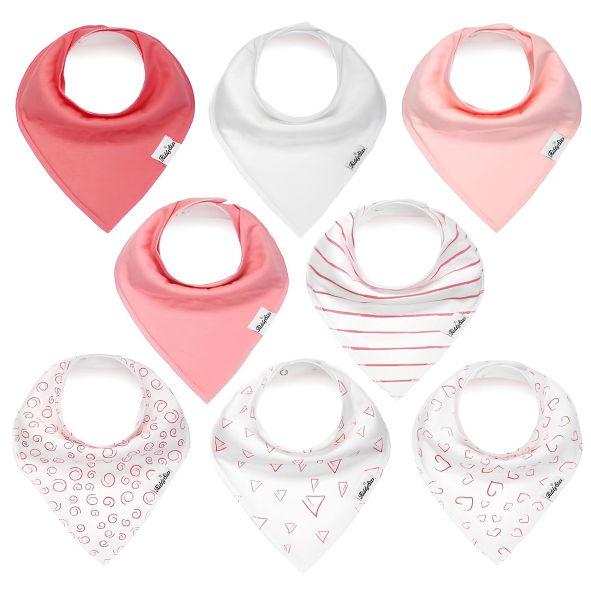 KiddyStar organic cotton bib soft-front shows gentle fabric for sensitive skin during meals.