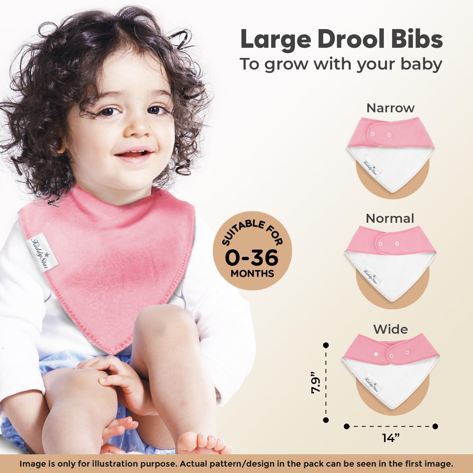 KiddyStar teething-friendly pattern highlights versatile styling for everyday wear.