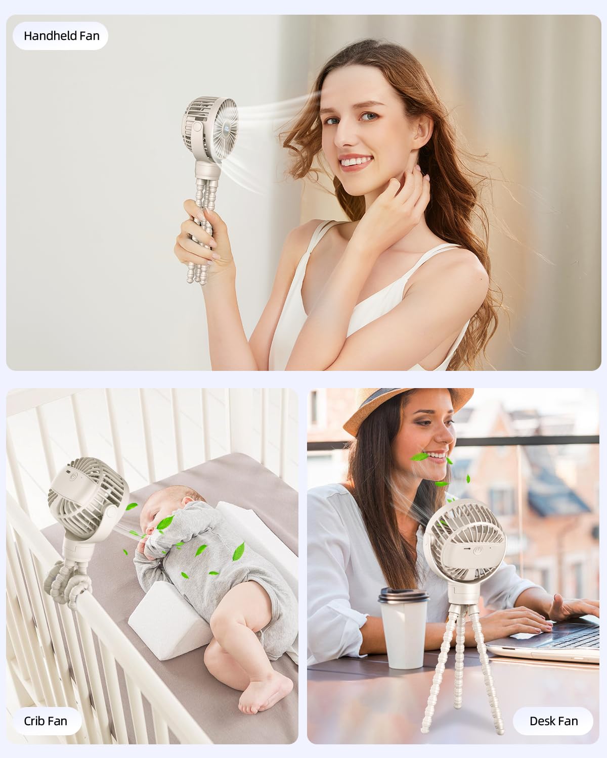 KIDEE clip-on fan safe compact shell during travel or stroller use