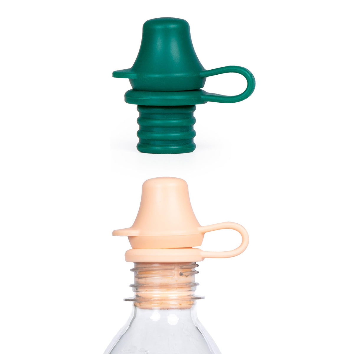 KIDDIKAP original topper pastel closeup shows spill-resistant silicone seal.