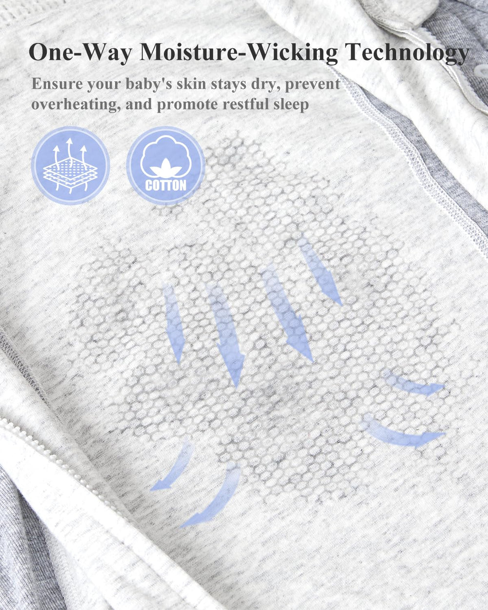 KIDIRA ButterflyHug design swaddle enveloping upper body for secure sleep