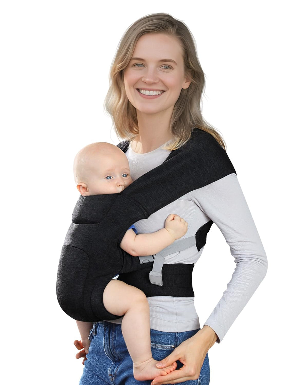 KIDIRA newborn carrier buckle quick-setup for effortless wearing on the go.