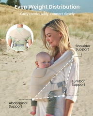 KIDIRA Newborn Carrier padded head and neck support for secure positioning
