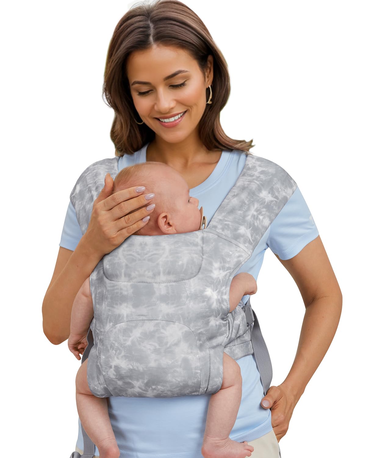 Kidira newborn carrier buckle supports quick secure wearing for busy parents
