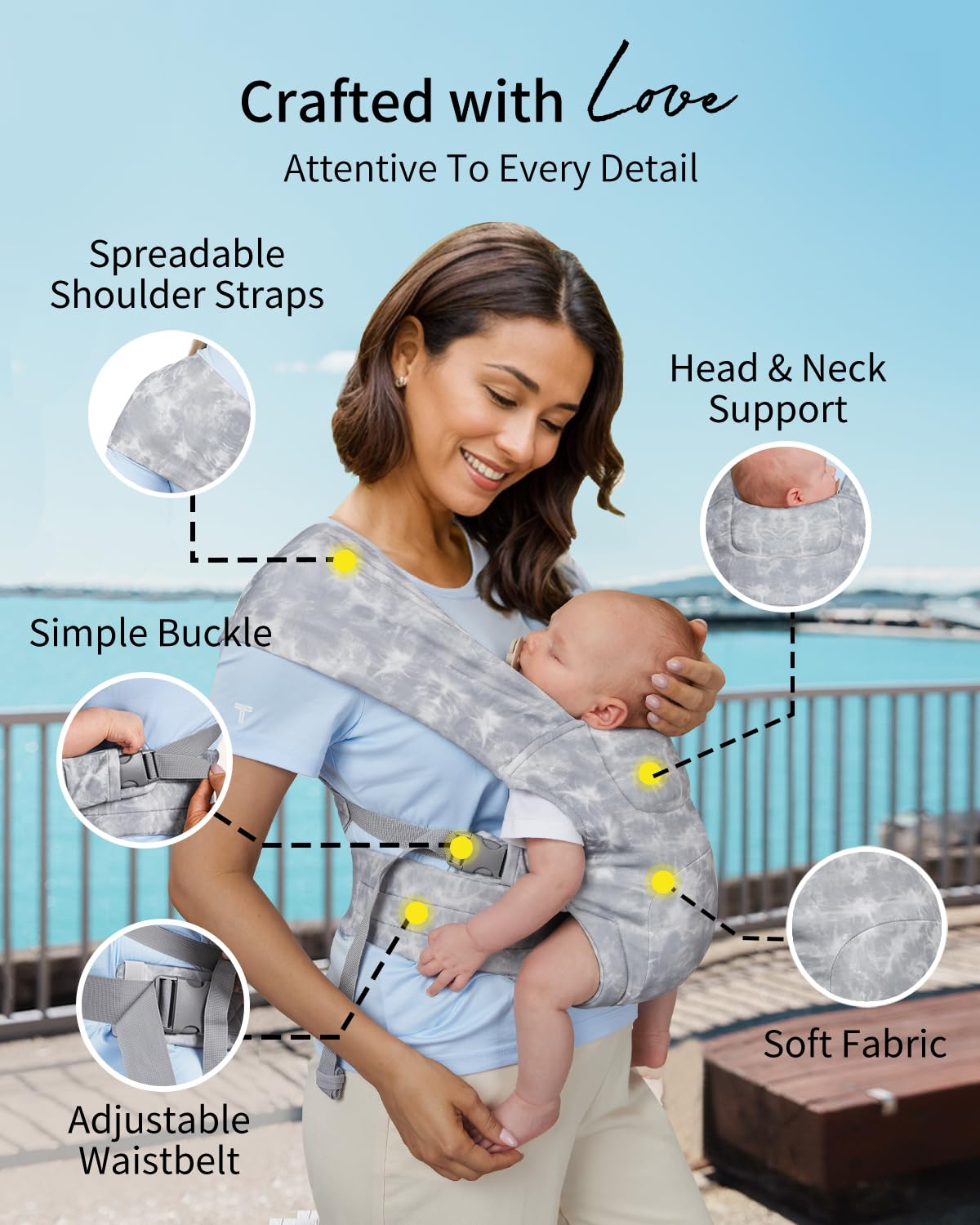 Kidira ergonomic M-position promotes healthy hips while wearing comfortably