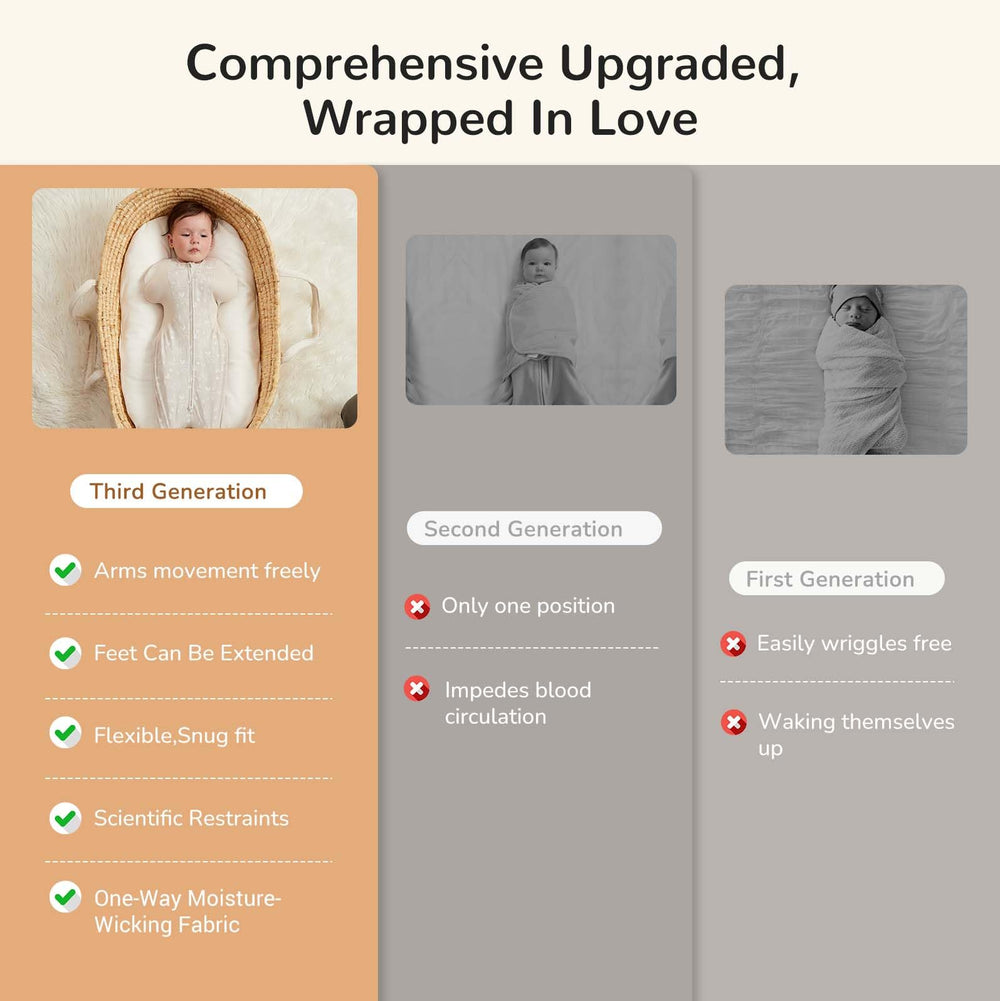 KIDIRA Transition Swaddle Deer sleep setup with cozy print.