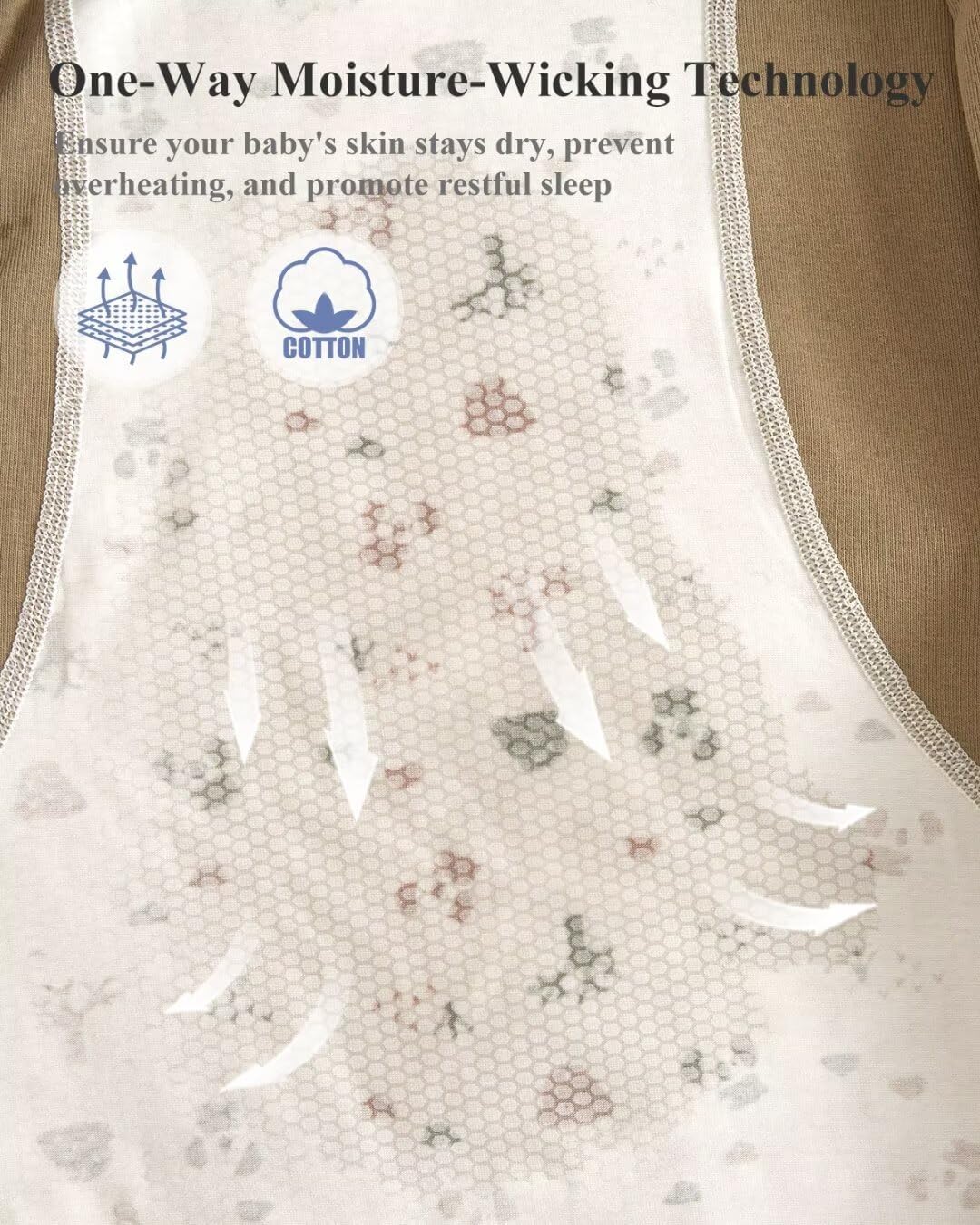 KIDIRA Transition Swaddle foot-buttons prevent overheating and adjust for growth and comfort.