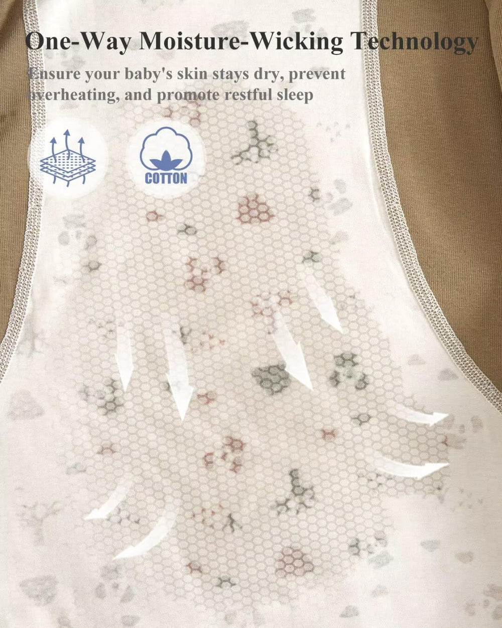 KIDIRA Transition Swaddle foot-buttons prevent overheating and adjust for growth and comfort.