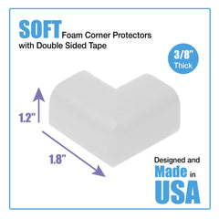 Corner Kushions with included adhesive tape for quick installation.