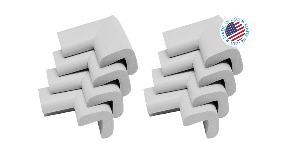 KidKusion Corner Kushions on a furniture edge with soft foam protection.