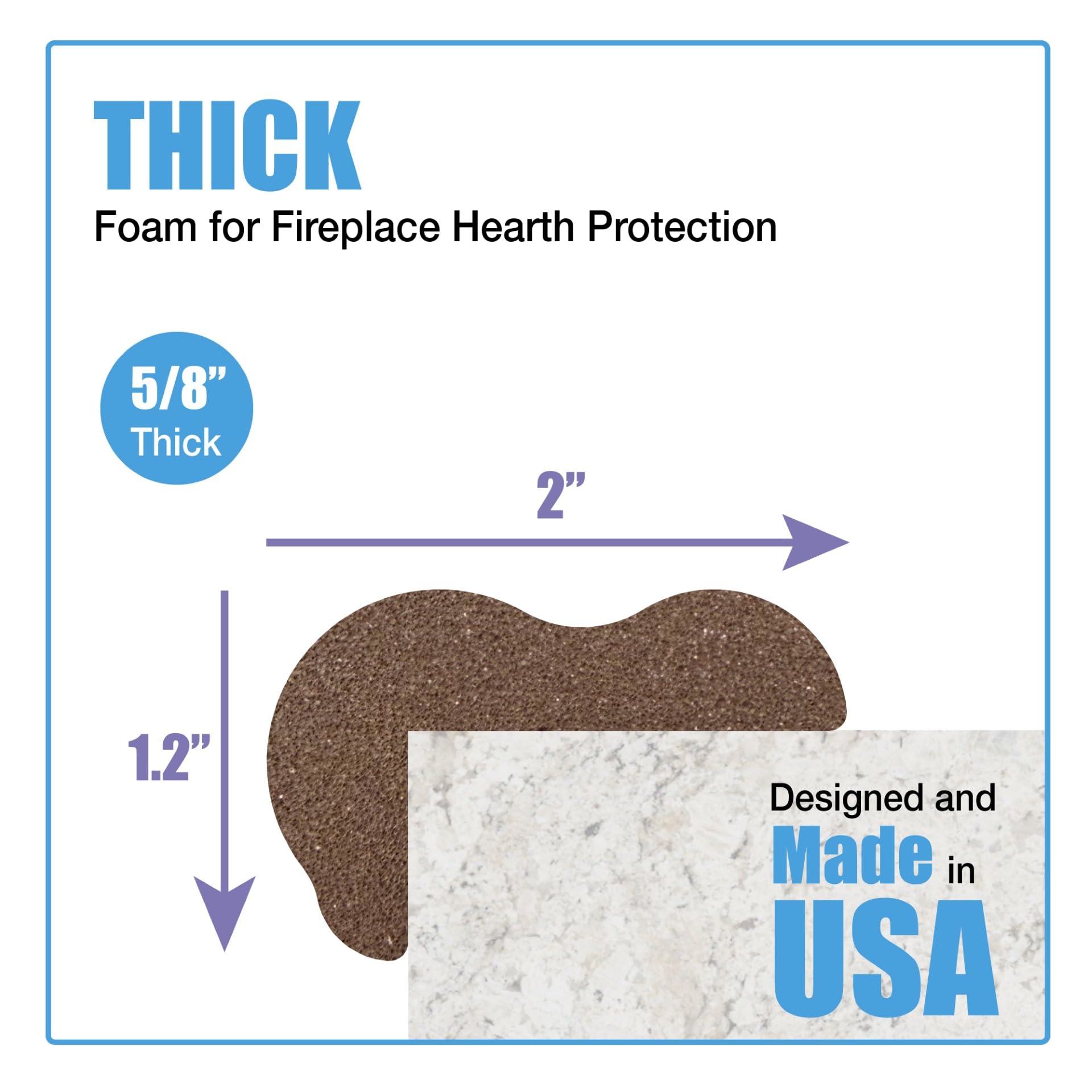 KidKusion hearth cushion center-edge panel provides long front-edge protection
