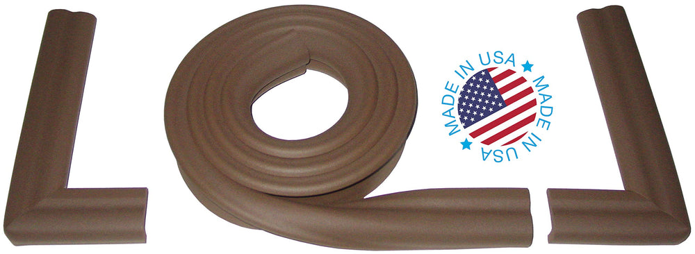 KidKusion hearth cushion corner cap protects sharp edges during active play