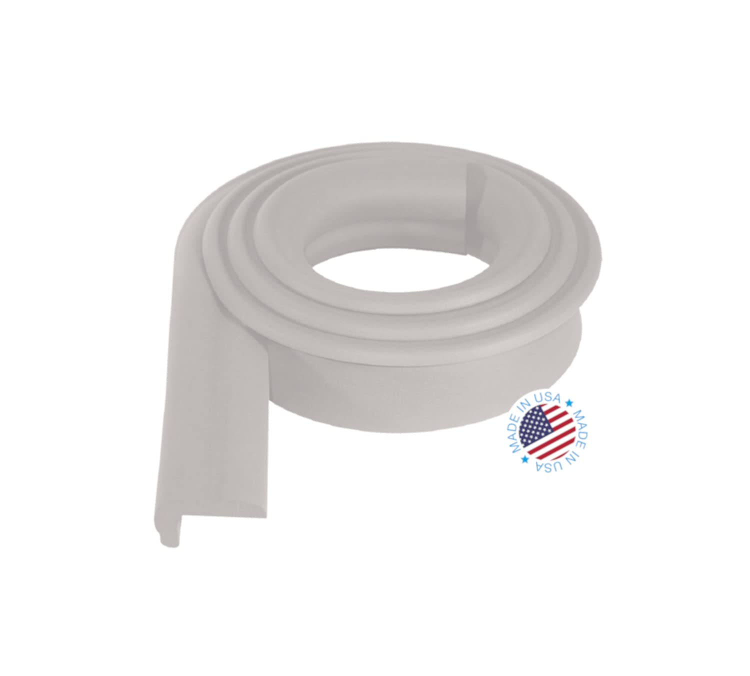 KidKusion Jumbo Edge Cushion 6ft taupe protects kids from sharp furniture edges.