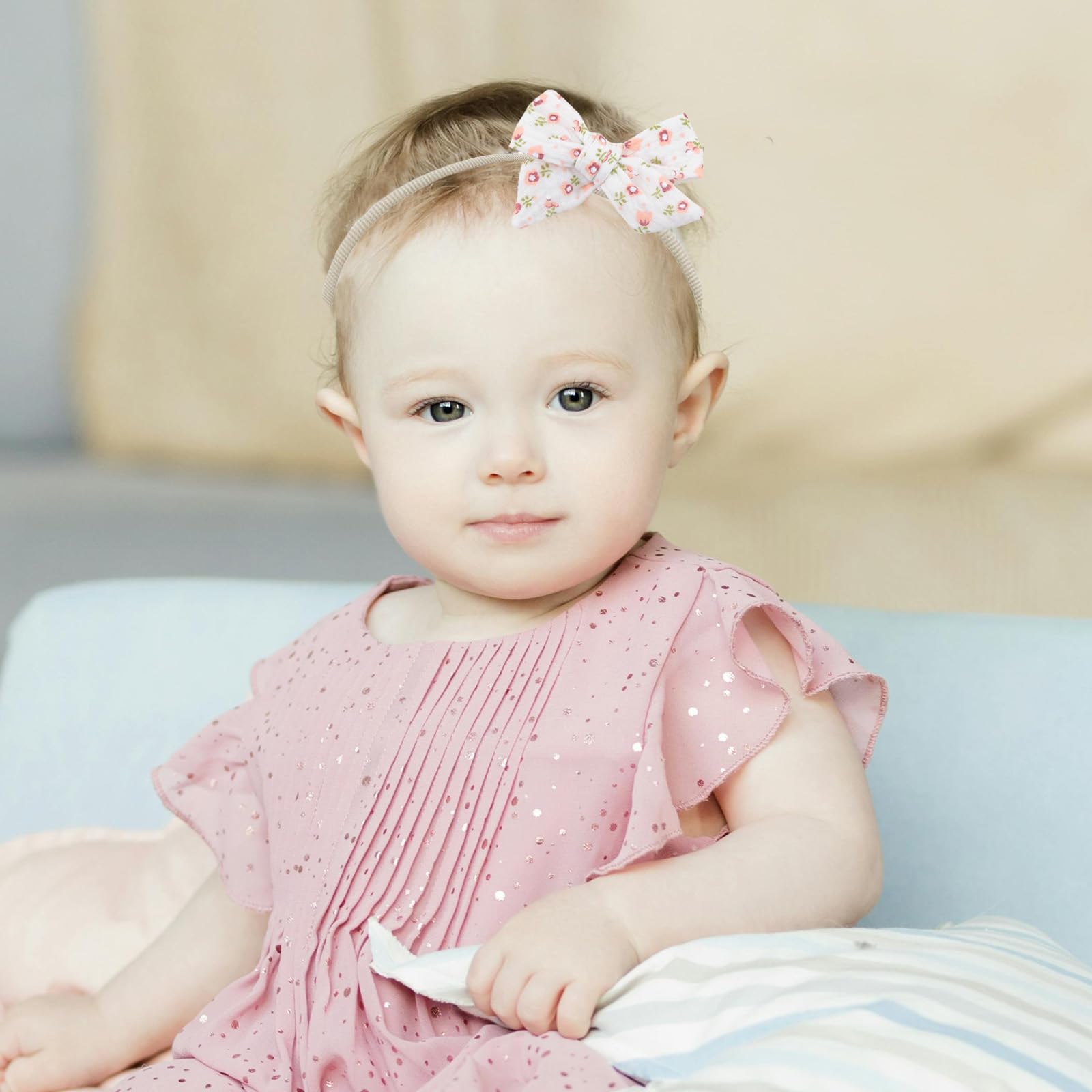 KIDOCHEESE Baby Bows no compression marks on the head, skin-friendly and comfortable.