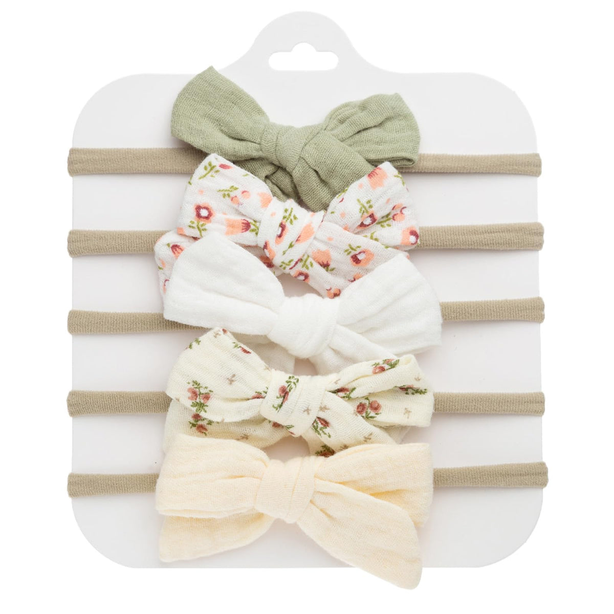 KIDOCHEESE Baby Bows soft fabric closeup highlights gentle, comfortable wear for delicate skin.