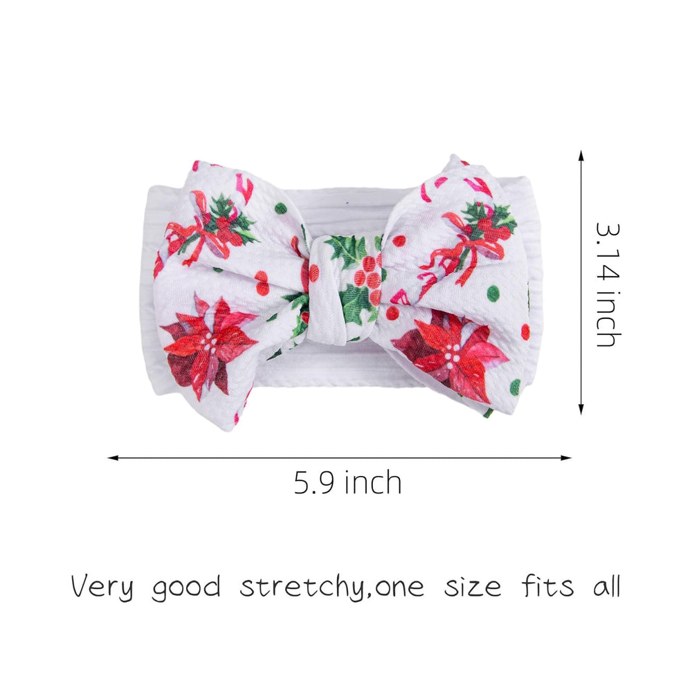 KIDOCHEESE baby girl bows elastic headband adds festive charm to outfits