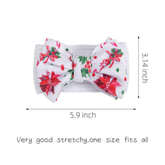 KIDOCHEESE baby girl bows elastic headband adds festive charm to outfits