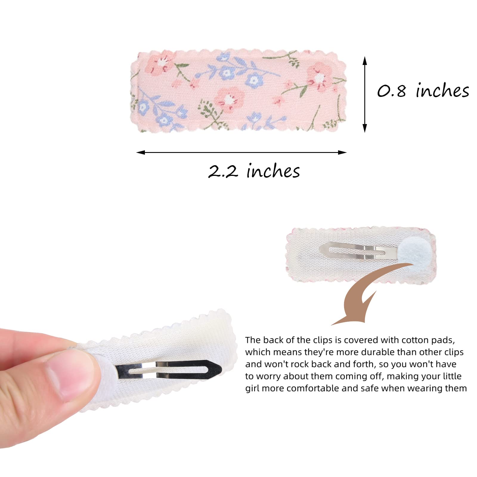 KIDOCHEESE cloth-wrapped clip offers soft, comfy wear for delicate hair.