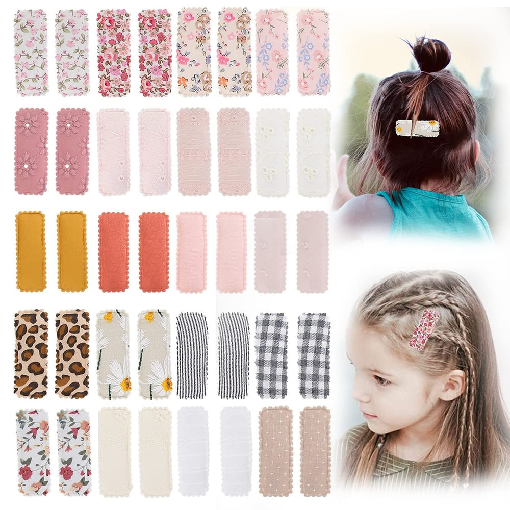KIDOCHEESE flower-pattern baby hair clips with secure grip for varied hair types.