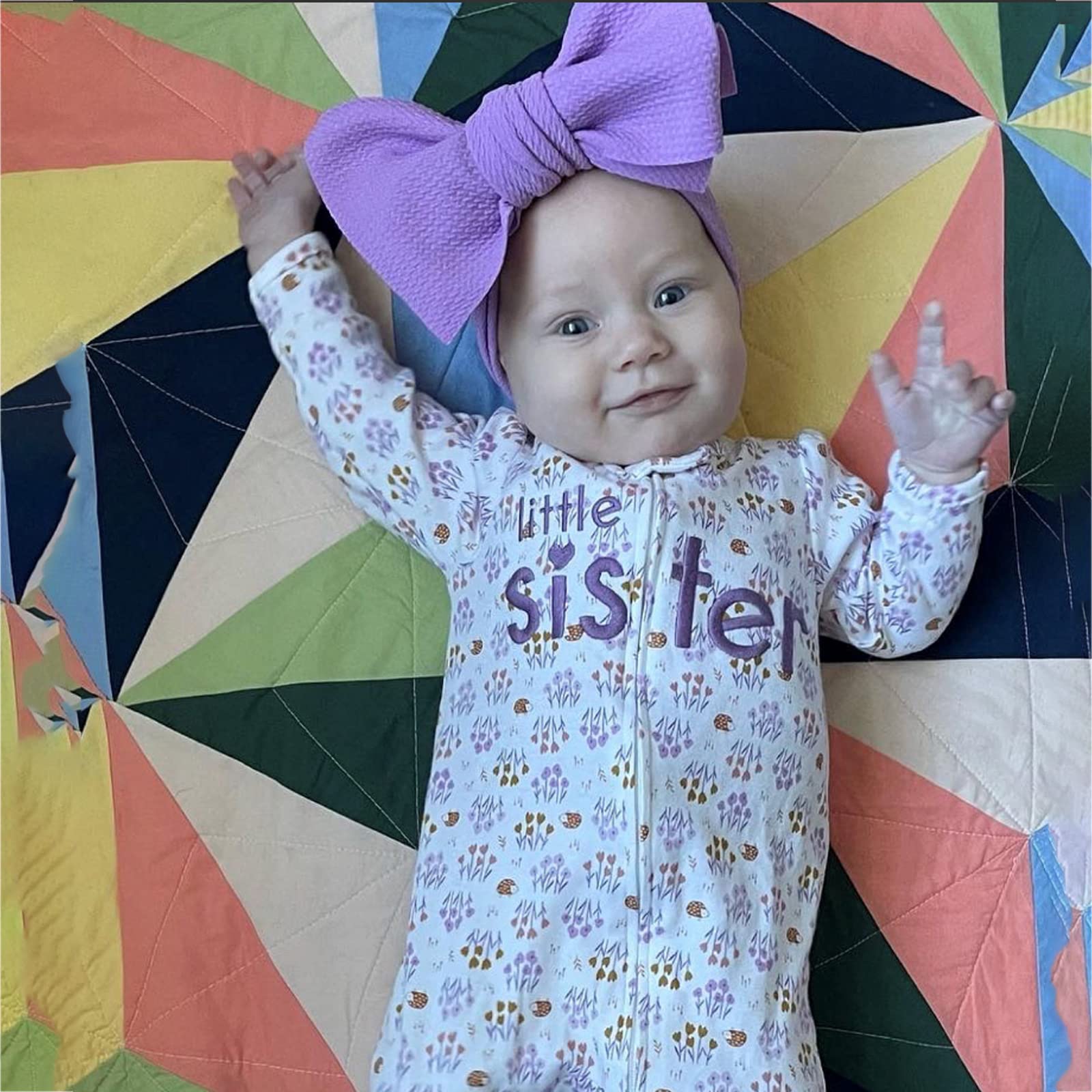 KIDOCHEESE big bows headband colorful-pack showcases colors for coordinating outfits.