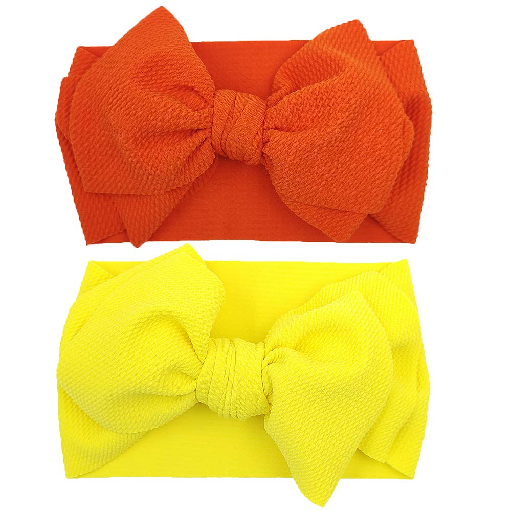 KIDOCHEESE big bows headband multicolor pack helps quick outfit matching.