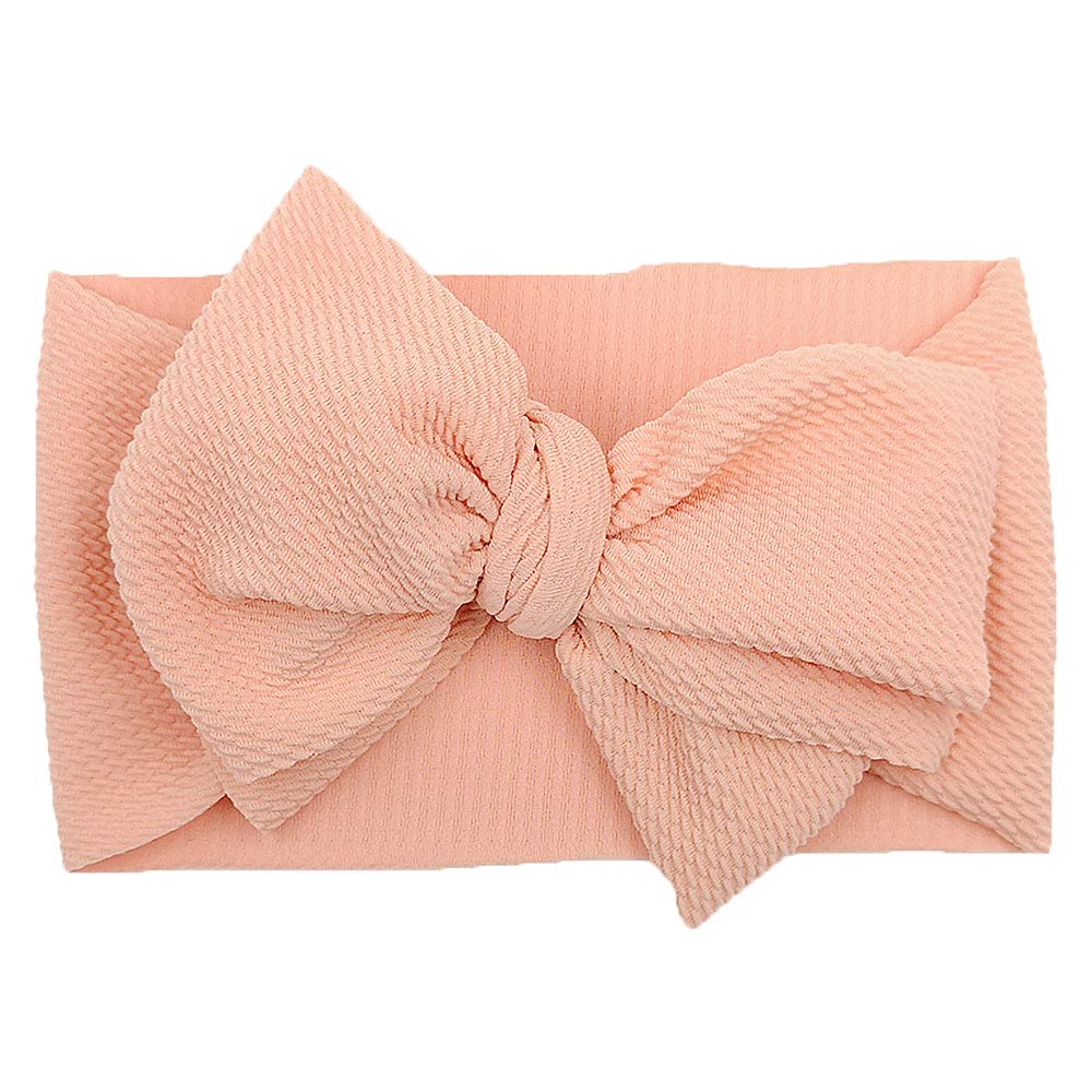 KIDOCHEESE big bows headband newborn-fit fits newborns comfortably with soft elastic.