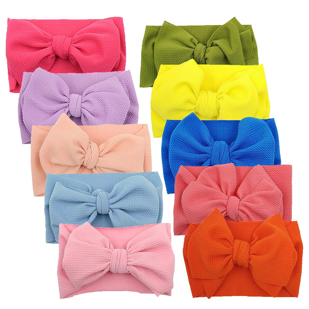 KIDOCHEESE big bows headband pack colors offers versatile styling options for any outfit.