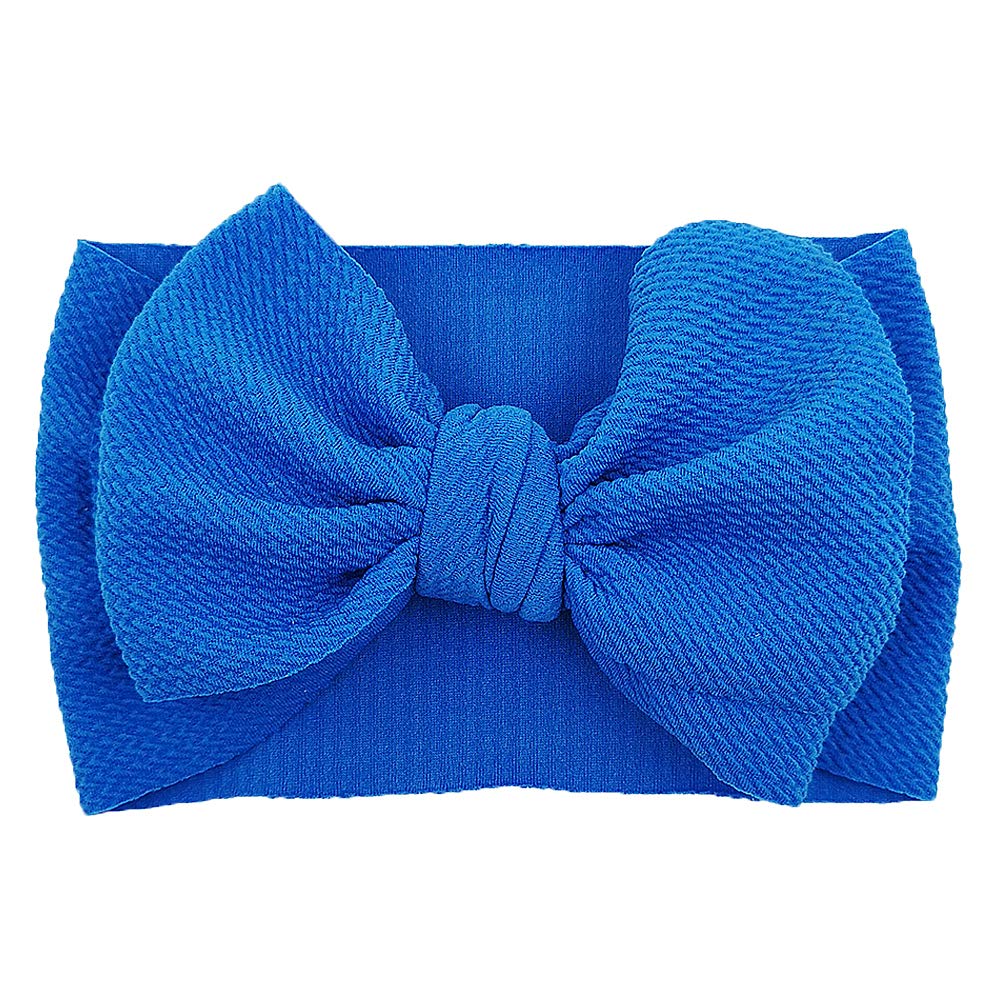 KIDOCHEESE big bows headband soft fabric keeps baby comfortable all day.