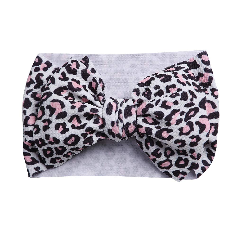 KIDOCHEESE big bows headband toddler view shows elastic band for comfortable all-day wear.