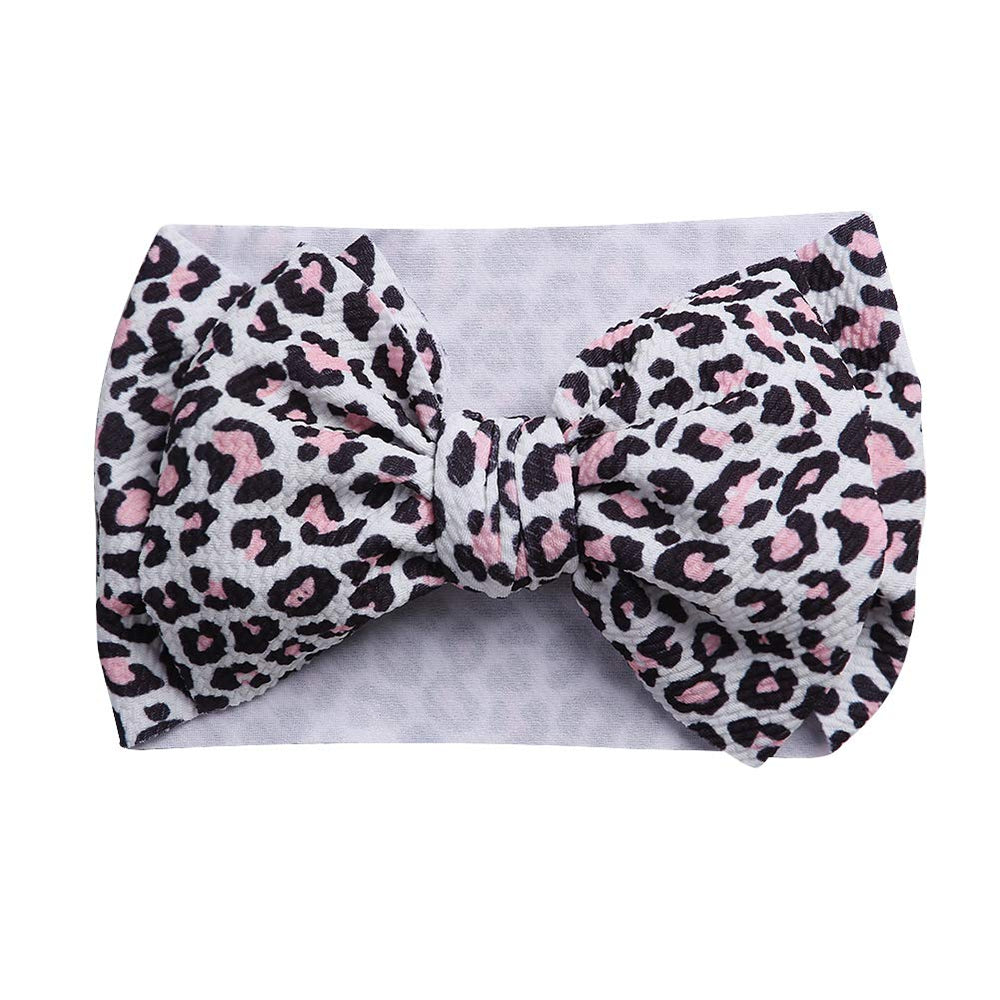 KIDOCHEESE big bows headband toddler view shows elastic band for comfortable all-day wear.