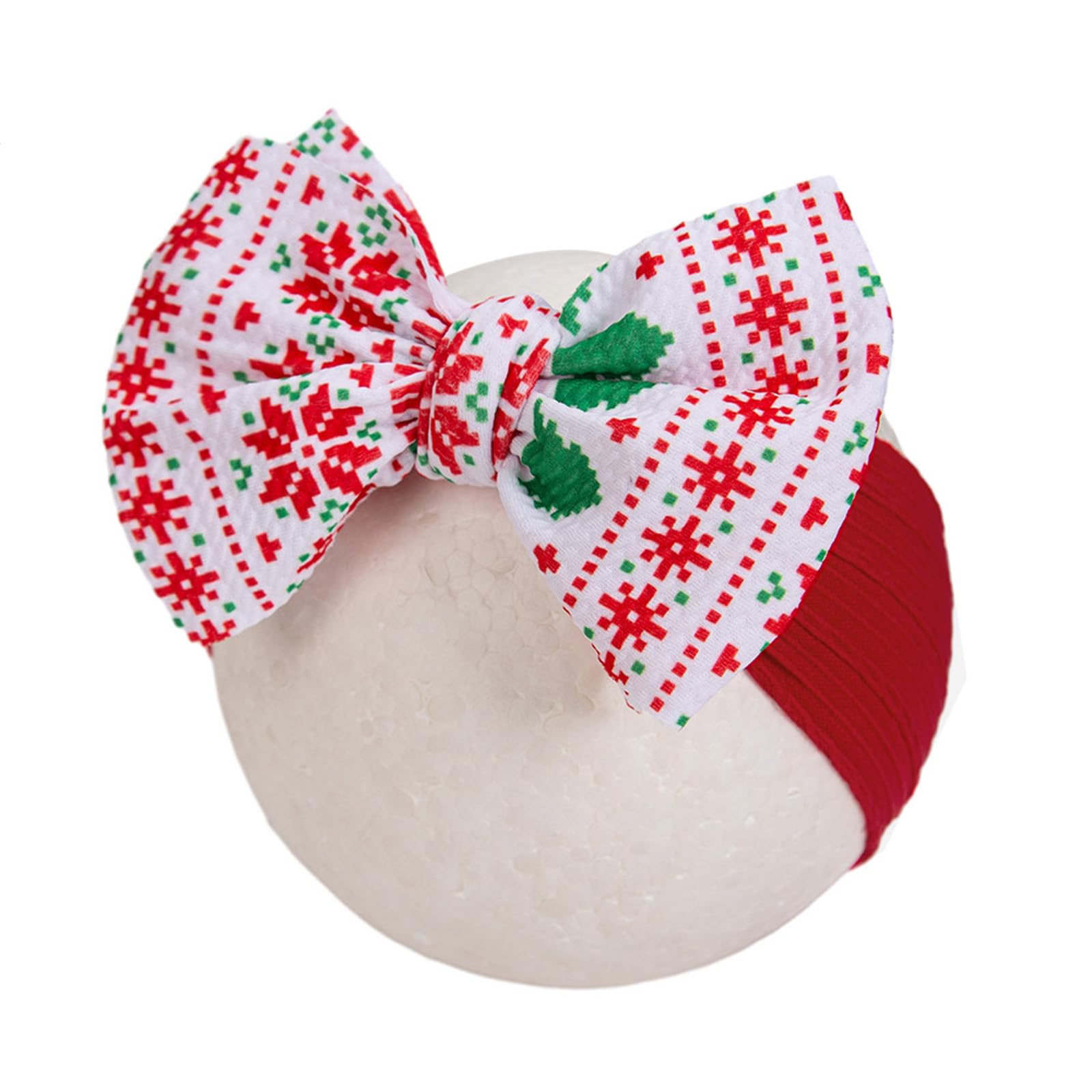 KIDOCHEESE Christmas bows variety set demonstrates wear across ages—from newborns to toddlers.
