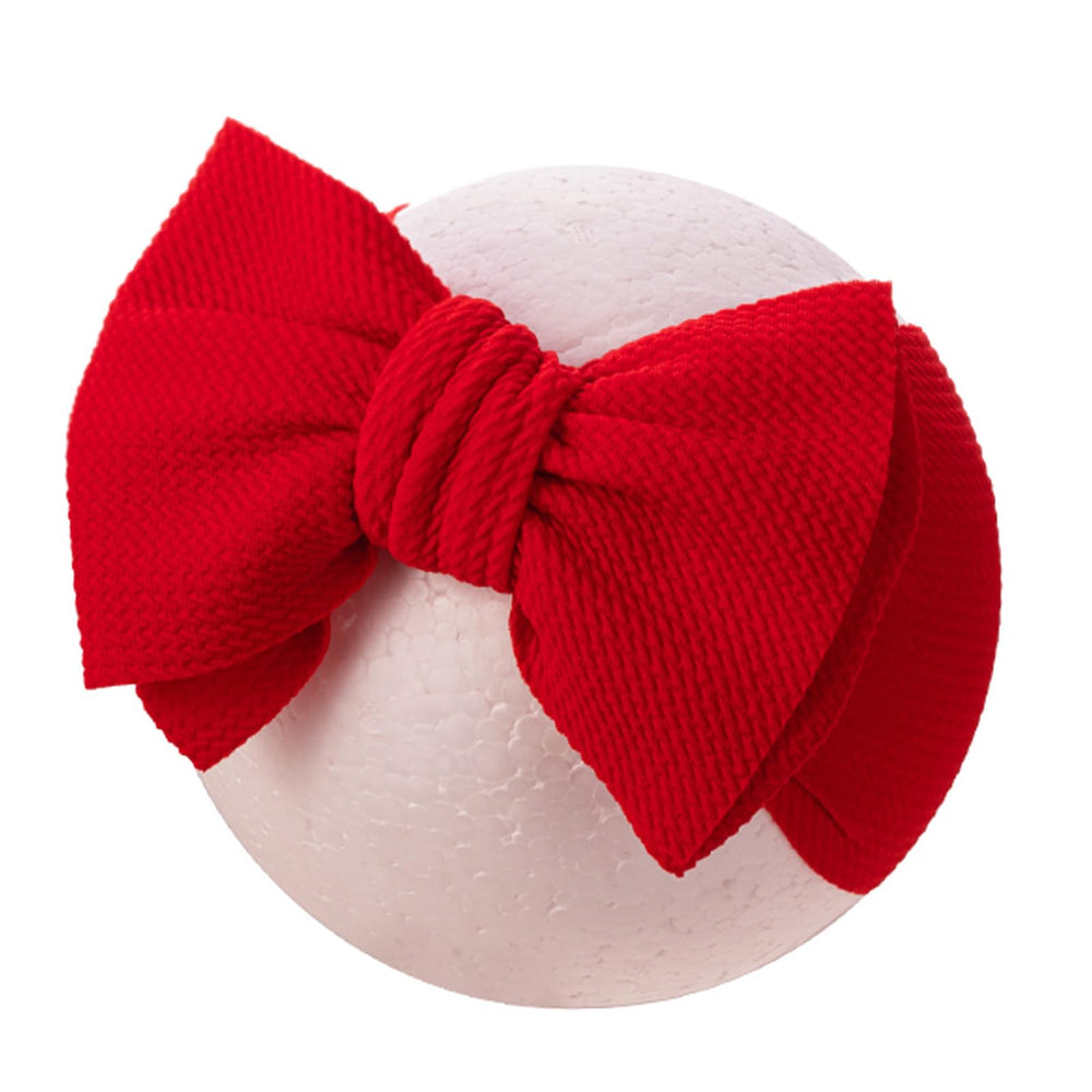 KIDOCHEESE Christmas baby bows headband wide; oversized look, cozy comfort.