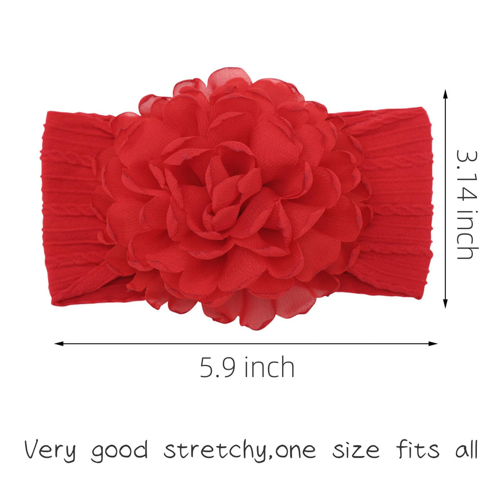 KIDOCHEESE flower headband pink bow enhances cute daily outfits.