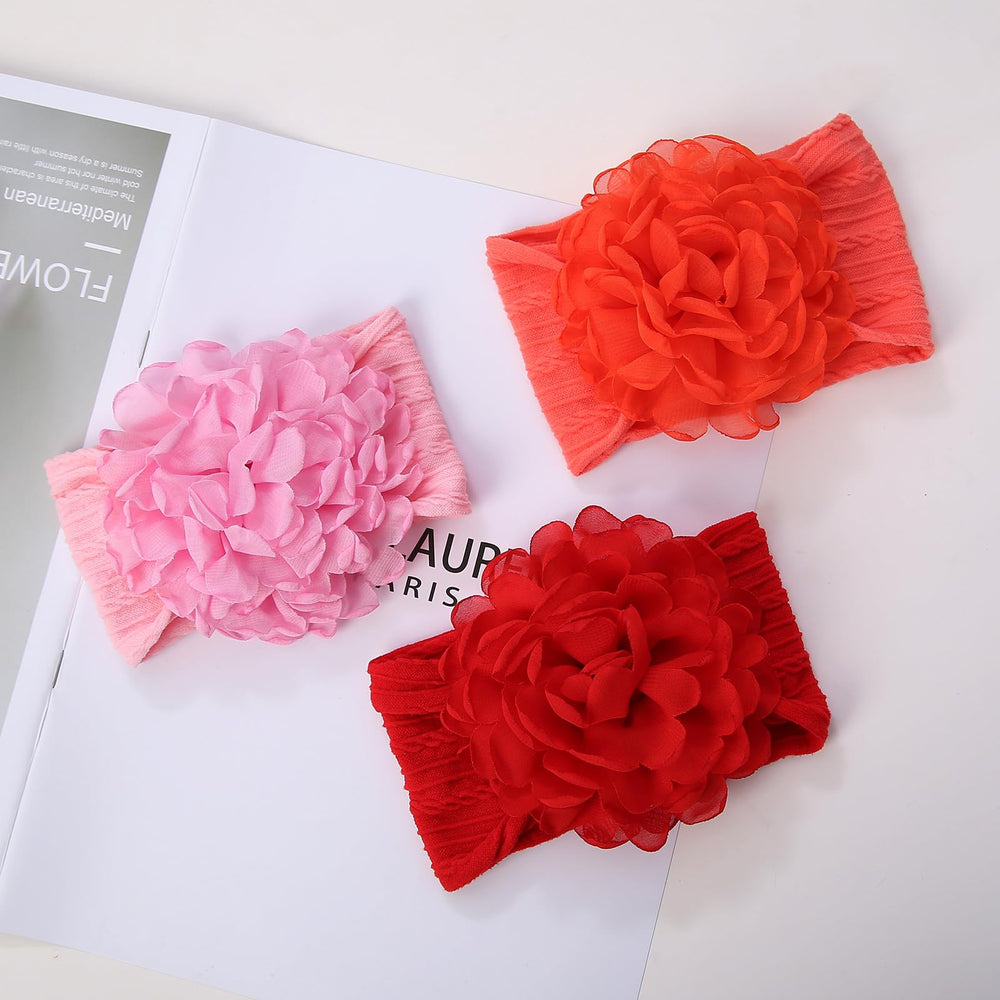 KIDOCHEESE flower headband toddler stretch grows with her.