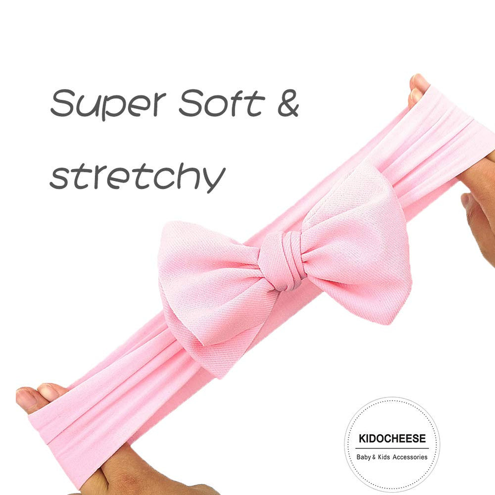 KIDOCHEESE nylon-stretch headband highlights flexible fit for infants