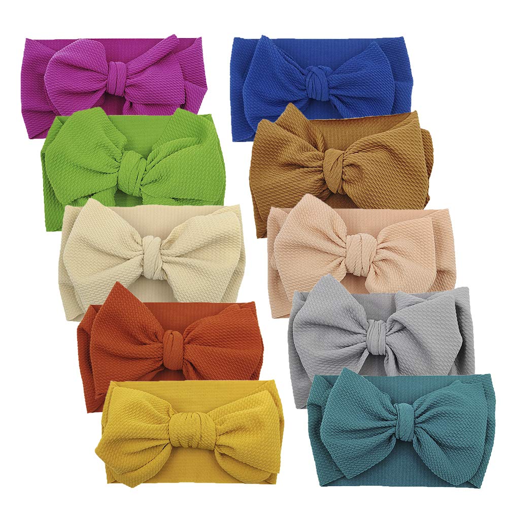 KIDOCHEESE headbands 10-pack with colorful bows adds vibrant styling for everyday outfits