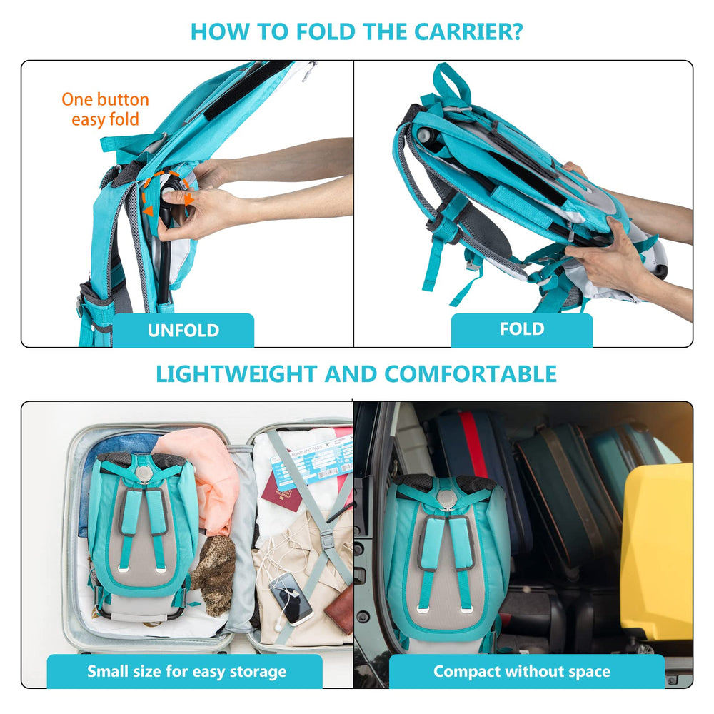 Kidpprod lightweight metal frame makes carrying easier.