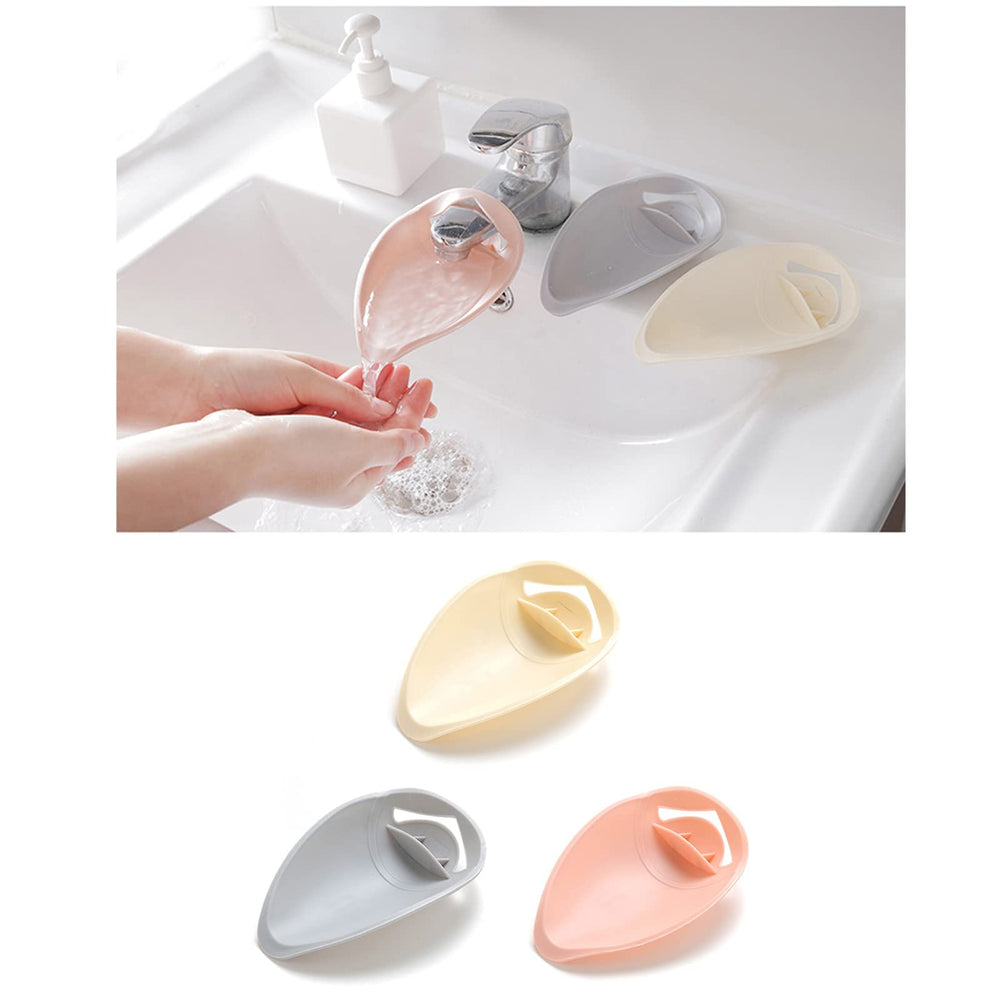 Kids faucet extender 3-pack front view shows easy-access water for small hands.