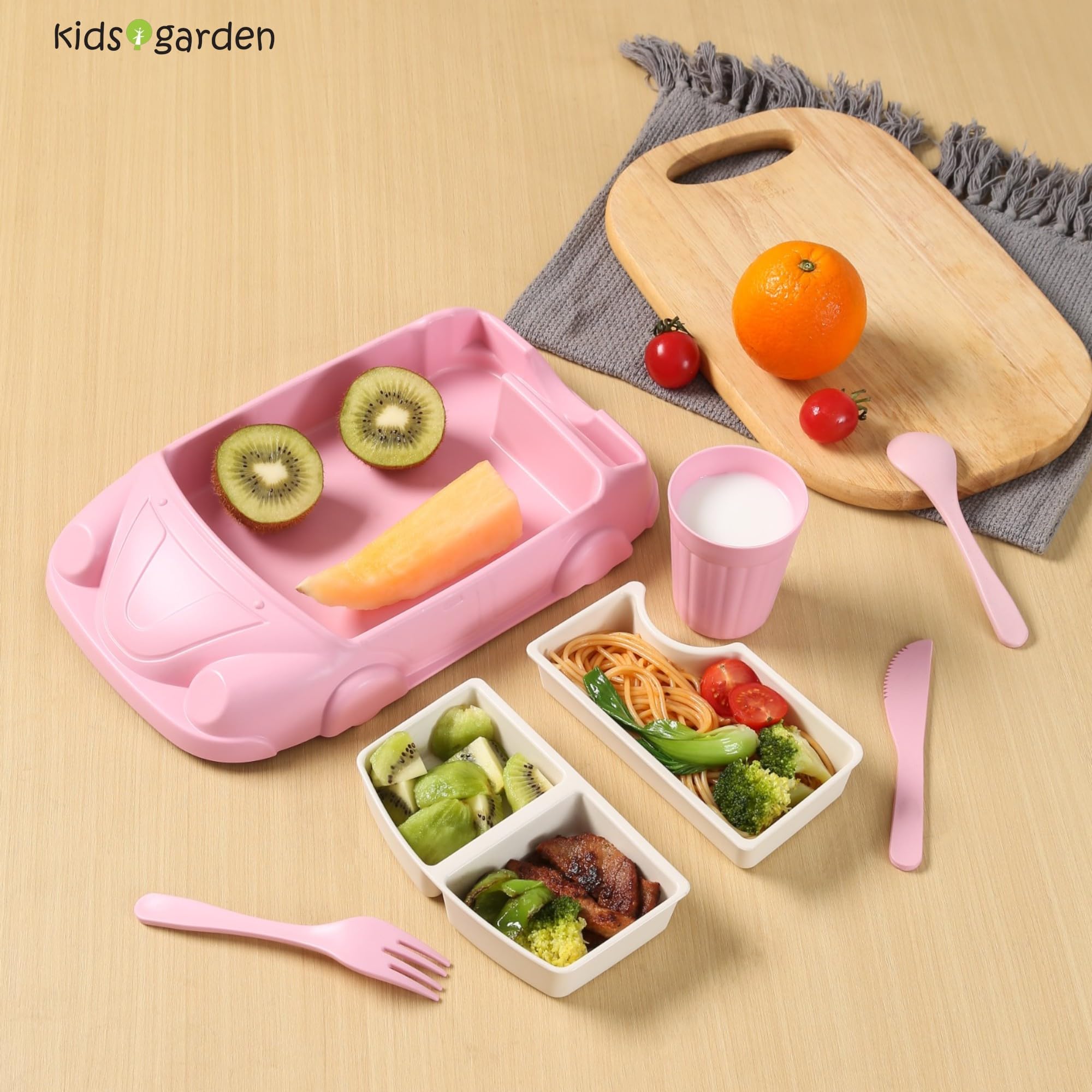 Kids Garden bamboo fiber texture closeup, natural eco-friendly material.