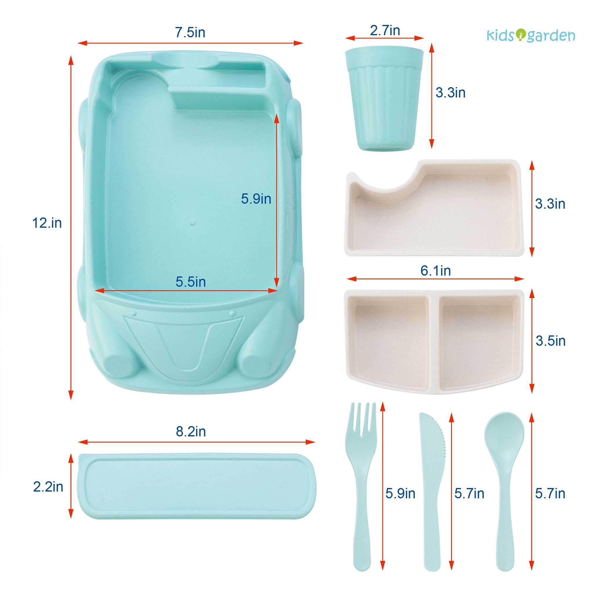 Kids garden dinnerware is dishwasher-safe for quick cleanup