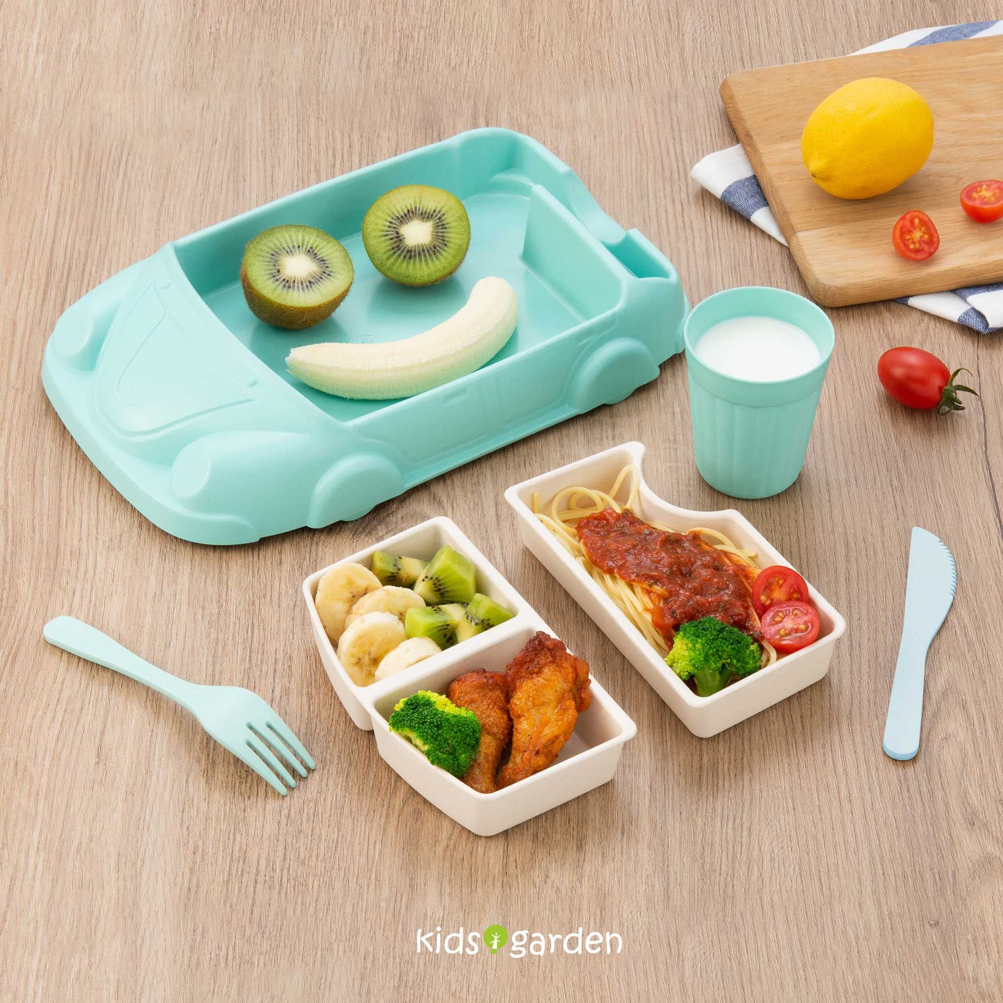 Kids garden dinnerware microwave-safe for reheating small portions