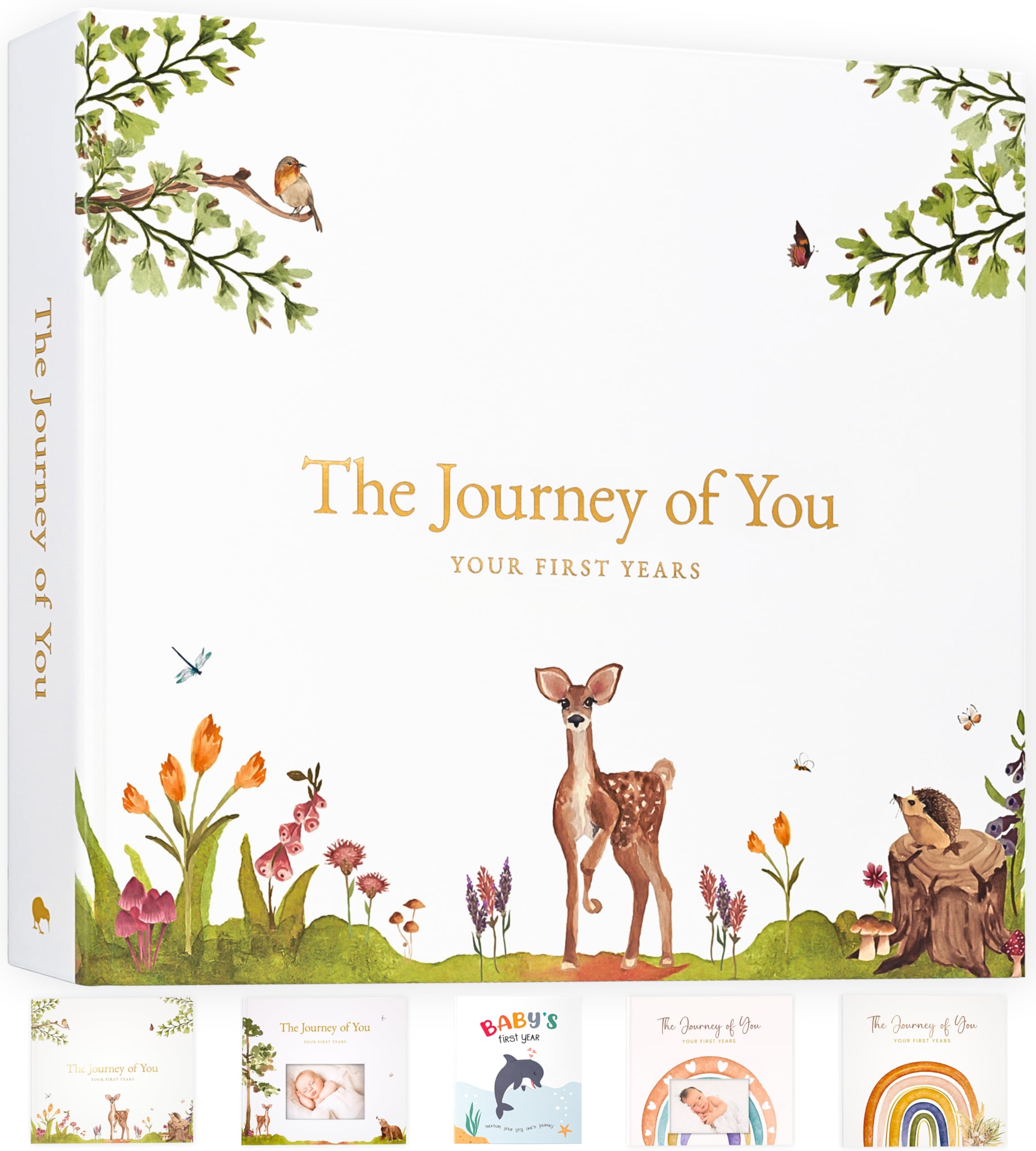 Kids N' All baby memory book cover in woodland tones for serene keepsakes