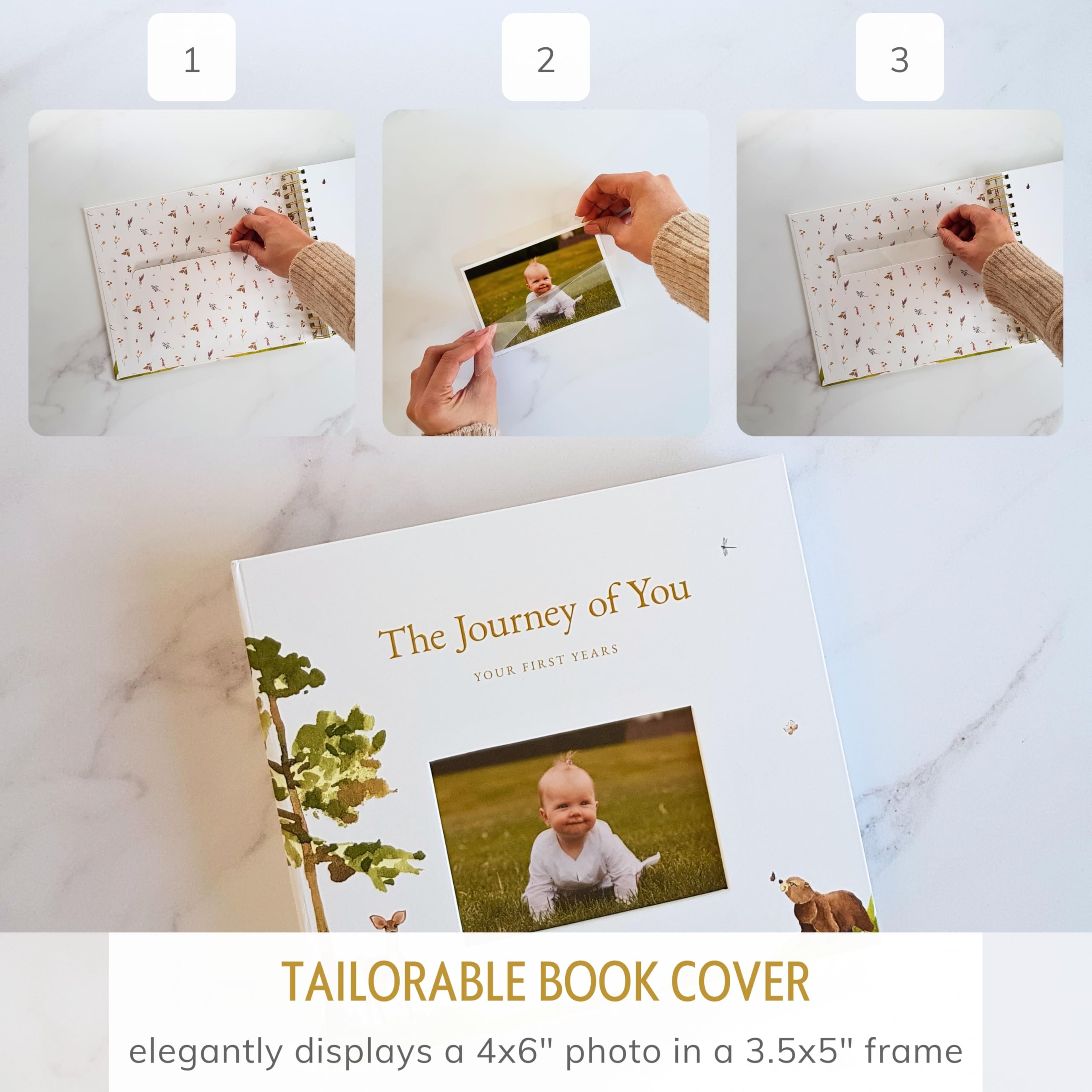 Kids N' All wire-O binding provides durable, flat-lay layout for long-term family memories.