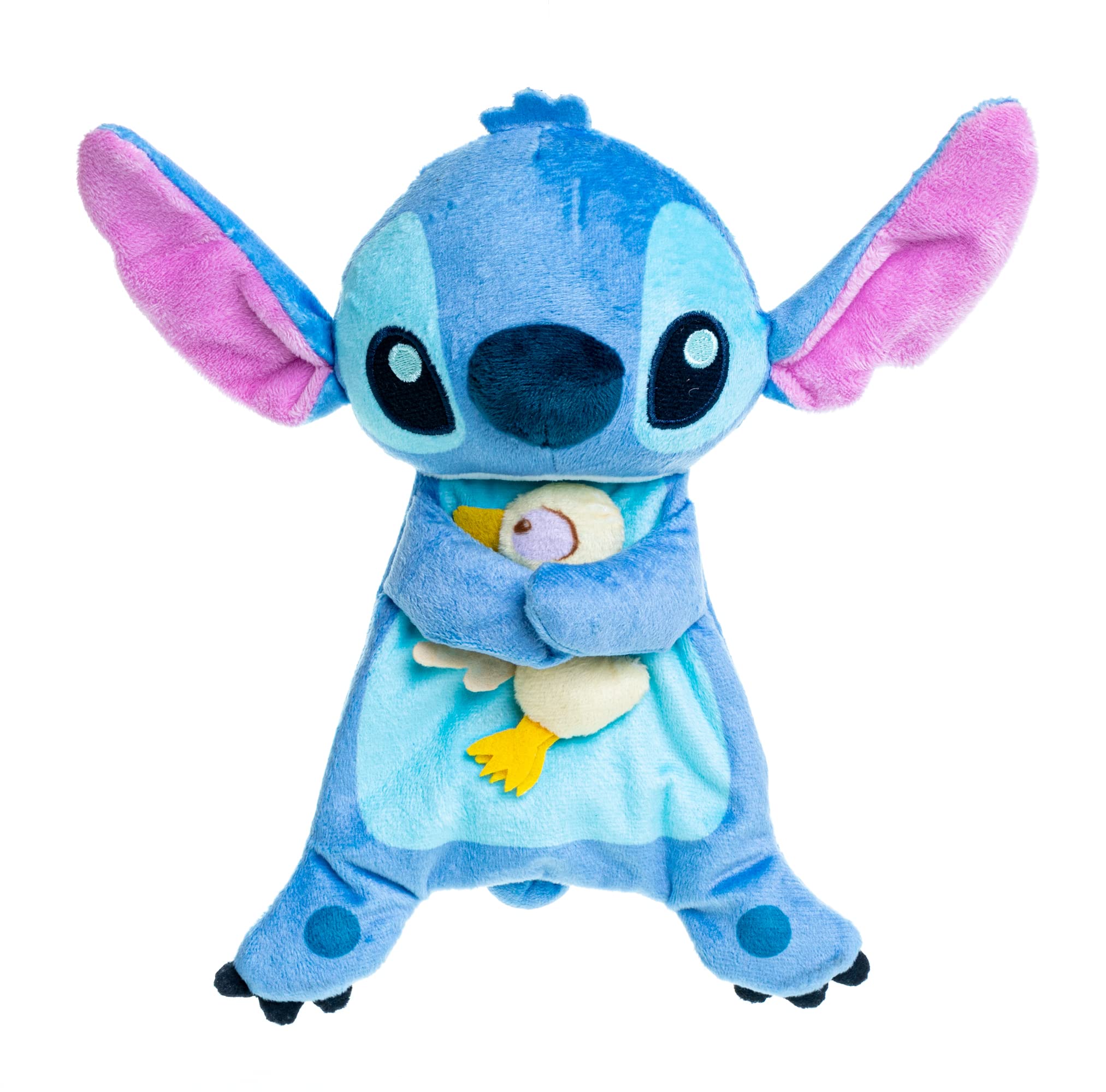 Kids Preferred Disney Stitch Snuggle Blanket blue front view for cozy cuddle and nap time